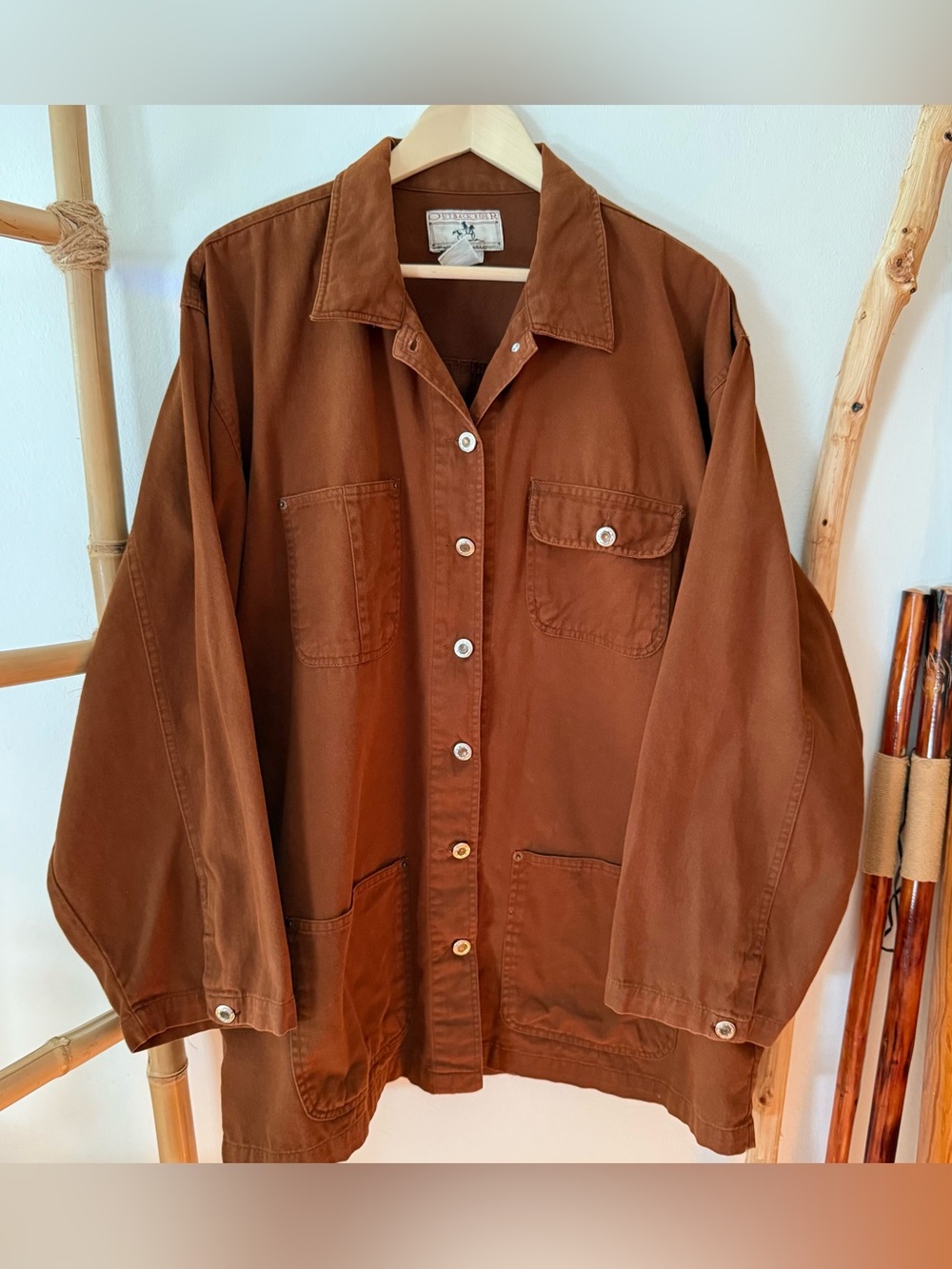 Brown vintage 70s Western shirt #shaket, Outback Rider Brand Sz Med, Relaxed fit